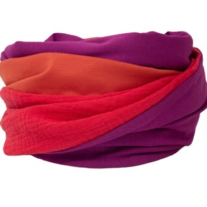 Musselintuch, Schal Damen, Orange, Violett, Fuchsia, Pink, Orange, Schal, Stola, Rost, Rosa, Kardinal, Musselin, Musselinschal, Halstuch