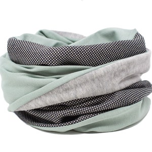 Foulard homme lin, RAUTE, VERT MOUSSE, foulard homme, foulard boucle homme, foulard boucle homme, foulard femme, foulard pour femme, foulard boucle chaud : image 8