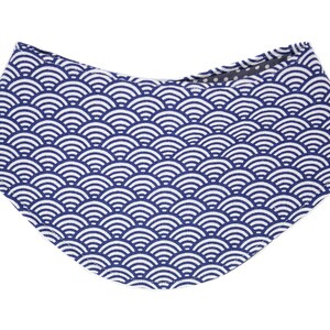 Schal Kind oder Baby gefüttert zum Knöpfen blau Wellen