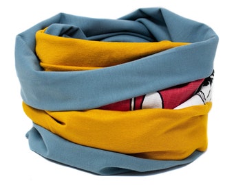 B-Ware!!! Loop scarf summer, scarf women, loop scarf made of jersey, poppy, scarf made of cotton, mustard yellow, loop scarf girls