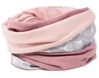 Nursing cloth, large loop scarf, nursing scarf, mauve, old pink, women's loop scarf, old mauve, jersey scarf, XL scarf, reversible scarf