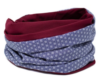 XL slip sjaal, hals sok, lus sjaal, over-slip sjaal, Japan design, bordeaux, bordeaux, bordeaux, dames sjaal, vrouwen nek sok, multifunctionele sjaal