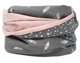 Loop scarf children, scarf linen, feather, scarf children, loop scarf boys, loop scarf girls