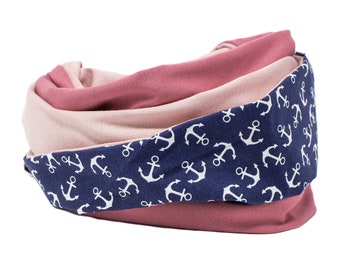 Loopschal anchor maritm tube scarf