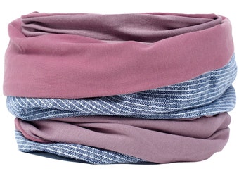 Écharpe d'allaitement, rose, baie, mauve, écharpe à boucle femme, écharpe d'allaitement, écharpe XL, écharpe XXL, écharpe élégante, coton, jersey, accessoire élégant