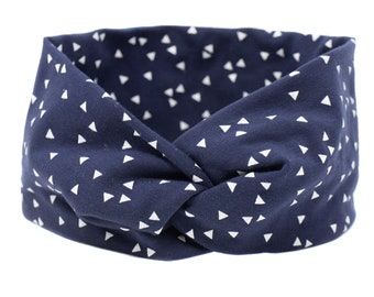 Headband / hair band / headband / bandeau / triangles / basic headband / dove blue / hair band navi / dark blue