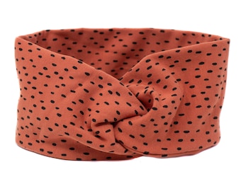 Hoofdband / Hoofdband / Hoofdband / Bandeau / Dots / Basic Hoofdband / Beroertes / Hairband Trend Kleur Verbrand Oranje / Poeder Rood