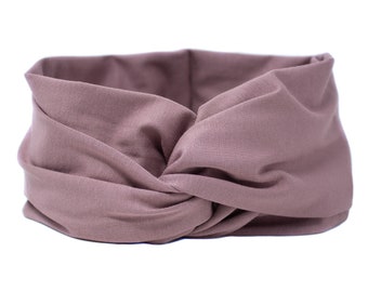 Bandeau Haarband, Altmauve, Stirnband, Haarschmuck, Haarband Damen, turbanstyle, helles mauve, zum selber binden, elastisches Bandana