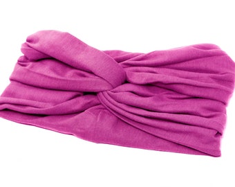 Stirnband, turbanstyle, fuchsia, pink