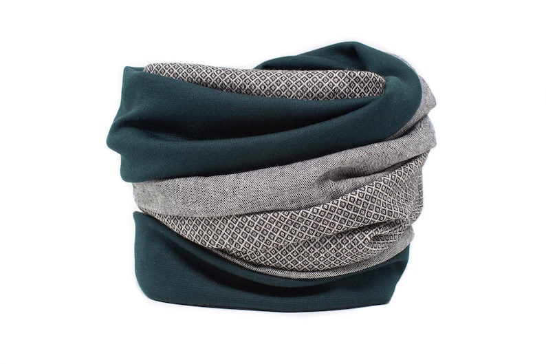 Foulard homme lin, RAUTE, VERT MOUSSE, foulard homme, foulard boucle homme, foulard boucle homme, foulard femme, foulard pour femme, foulard boucle chaud : Raute/Grün