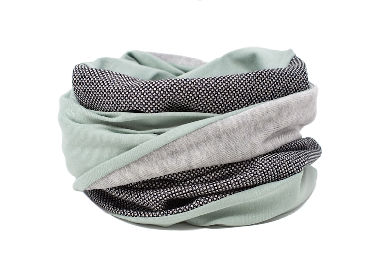 Foulard homme lin, RAUTE, VERT MOUSSE, foulard homme, foulard boucle homme, foulard boucle homme, foulard femme, foulard pour femme, foulard boucle chaud : image 8