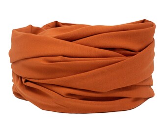 Scarf plain colors, loop scarf women, jersey scarf, scarf women, orange, women's scarf, plain scarf, fashion accessories
