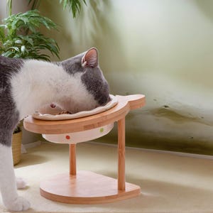 pet bowl and stand wood pet bowl stand Pet Feeder Elevated Pet feeder Dog Bowl Stand Farmhouse Pet Stand Bowl Stand Cat Feeder Handmade