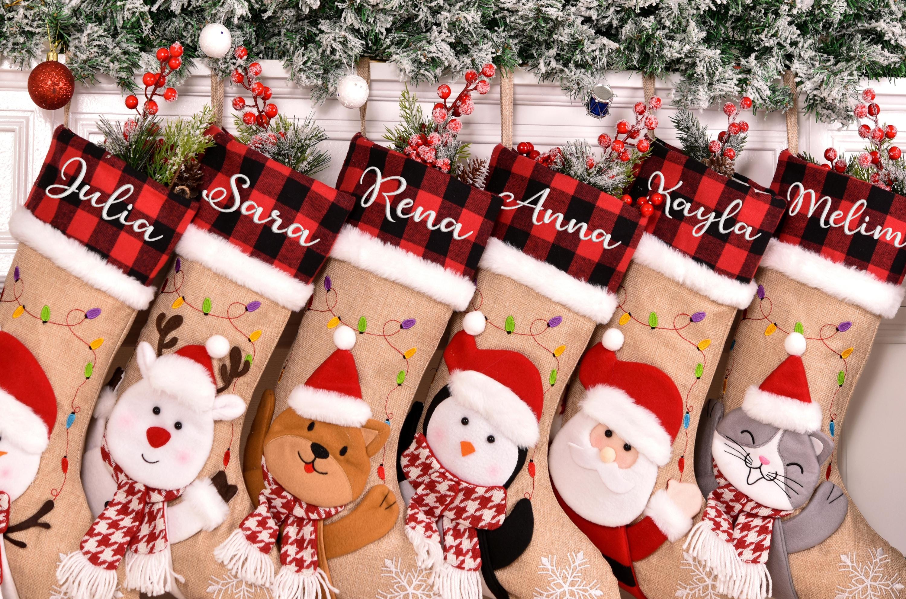 34 Adorable Christmas Stocking Ideas to Hang with Pride: Festive Flair for Your Fireplace 29 Personalized Christmas Stockings, Personalized Pet Paw stockings,…