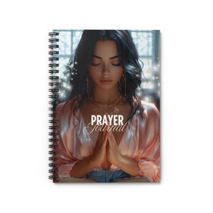 Prayer Journal Woman Praying Open Bible | Christian Journal for Women | Daily Prayer & Scripture Reflection | Faith Gift