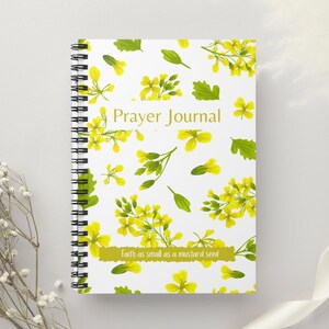Christian Faith Mustard Seed Prayer Journal - Spiral Notebook, Ruled Line, Faith Notebook, Inspirational Journal, Religious Diary, Gift for