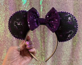 Evil Queen Ears with Purple Lights