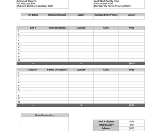 StrongOps_Purchase Order Template