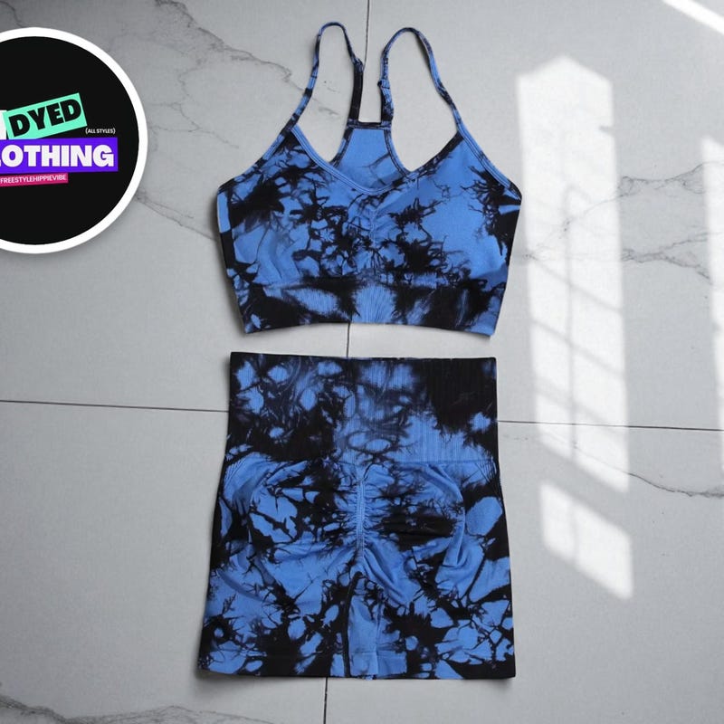 Relaxed Fit Tie-Dye Top and Shorts Set