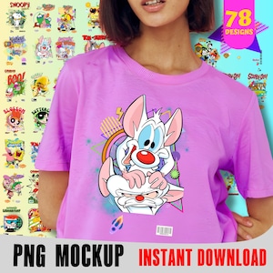 Ontwerpen Cartoons jaren 90! Bundel x78 met iconische tekenfilms uit de jaren 90! Klassieke tv-cartoons / t-shirt png - direct op film printen, printen met DTF