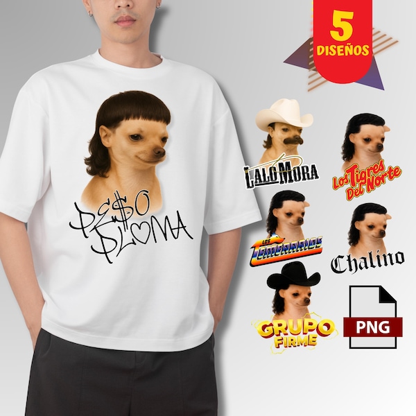 Chihuahua, the "Perrito de los Corridos" (Little Dog of the Corridos), in PNG format with a transparent background - download and print immediately, corridos artists, little dog meme