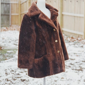 70s Sears Faux Fur Coat - Etsy