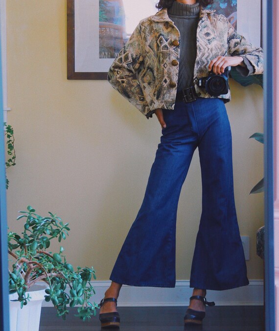 1970s Cropped Abstract Pattern Jacket - image 2