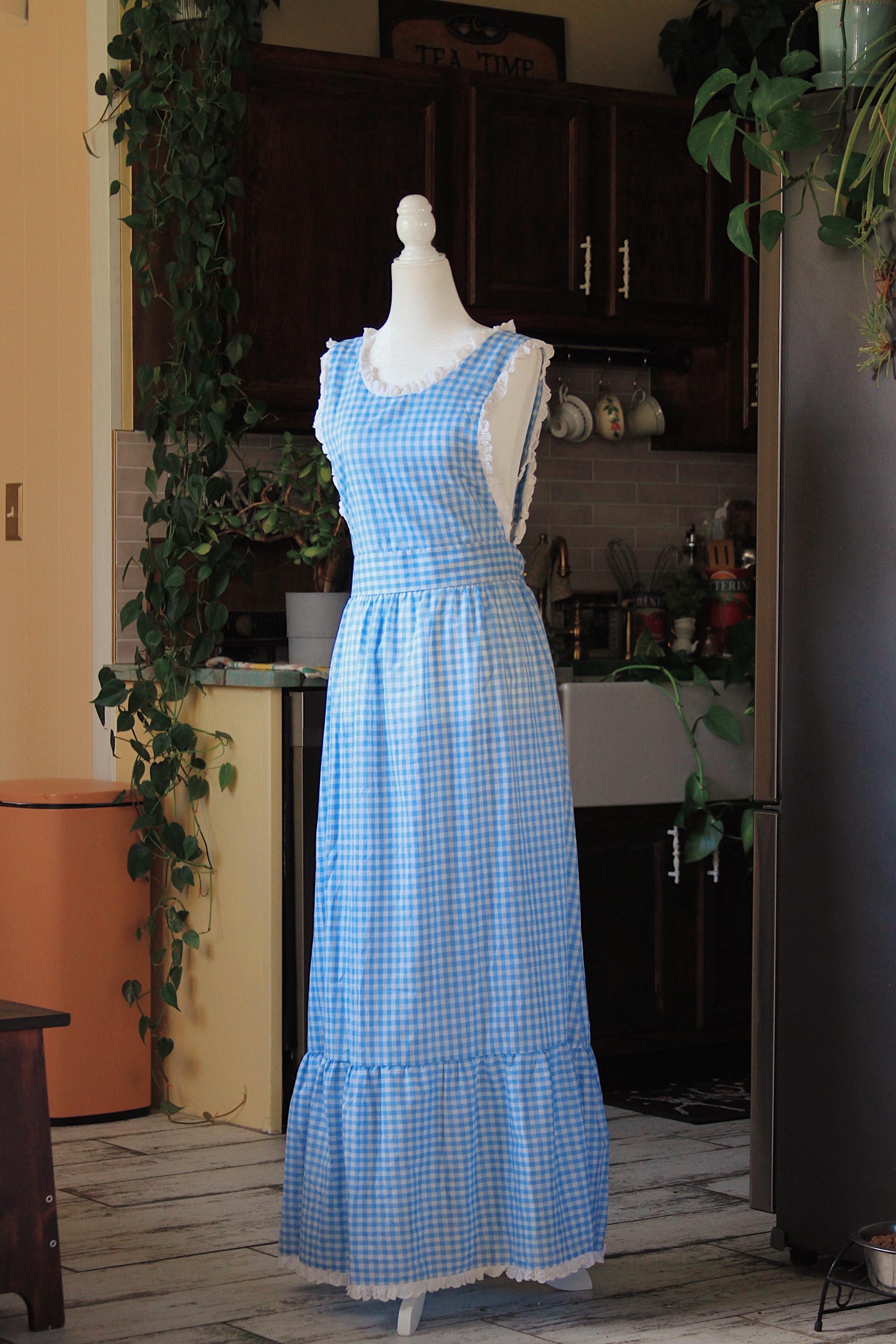 Blue Gingham Pinafore Dress - Etsy