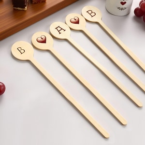 100 stuks 152 mm roerstaafje voor feestdecor, op maat gemaakte houten cocktailstokje, roerstaafjes voor de bar