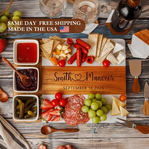Personalized Charcuterie Board, Cutting Board, Wedding Gift, Bridal Shower, Housewarming Gift, Unique Hostess Gift, Mother&#39;s Day gift