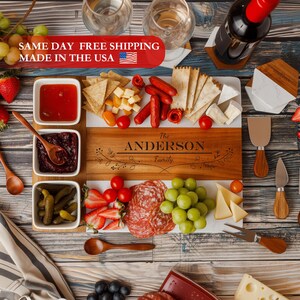 Personalized Charcuterie Board, Cutting Board, Wedding Gift, Bridal Shower, Housewarming Gift, Unique Hostess Gift, Mother&#39;s Day gift