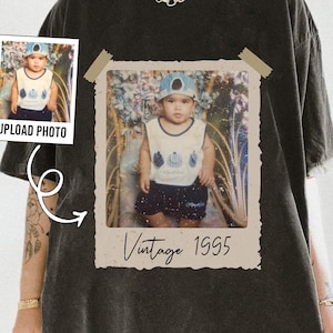 Custom Polaroid Photo Shirts, Custom Vintage Photo and Year Shirts, Personalized Vintage Birthday Gift, Custom Vintage Birthday Party Tee