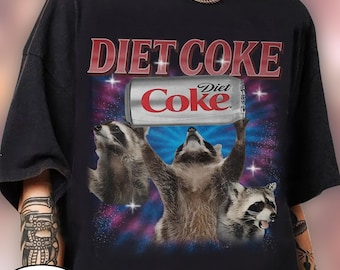 Three Racoons Diet Coke Bootleg Shirt, Funny Dunk Raccoon Shirt, Vintage Meme Raccoon Diet Coke Shirt, Diet Coke Lover Gift Shirt