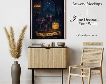 Velaris Nights at Rita’s – ACOTAR Inspired Digital Art Print | A Court of Thorns and Roses Wall Decor