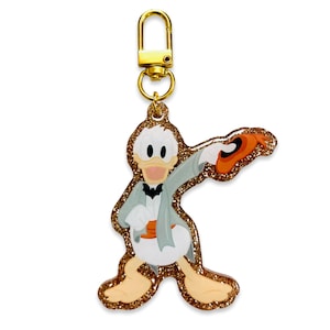 Ciondolo per borsa a forma di paperella di Halloween // Portachiavi // Borsa da cintura per parco a tema // Pronto per la spedizione //MNSSHP