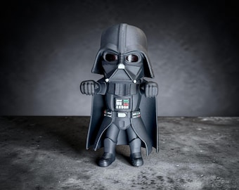 Soporte para monitor de Darth Vader / Decoración de escritorio de Star Wars / Regalo de oficina del Lado Oscuro / Exhibidor de ciencia ficción pintado a mano