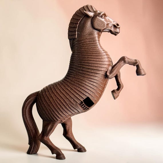 Trojan Horse Statue | The Odyssey Movie Memorabilia | Hand Painted Greek Mythology Decor | Epic Film Gift | Available in 3 Sizes