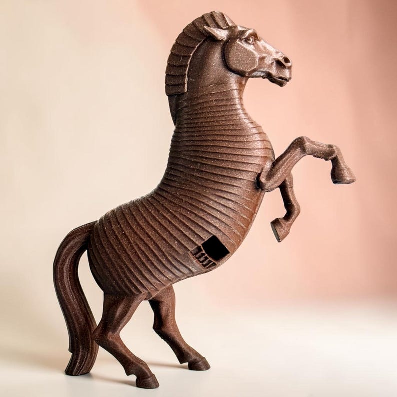 Trojan Horse Statue | The Odyssey Movie Memorabilia | Hand Painted Greek Mythology Decor | Epic Film Gift | Available in 3 Sizes image 1