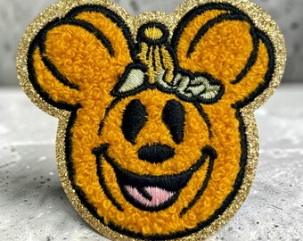 Mickey Mouse Pumpkin Head Iron on Patch | Disney Halloween