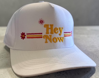 Retro Hey Now Embroidered Trucker Hat | Lizzie McGuire | Y2K Pop Culture Gift | Hillary Duff Fan