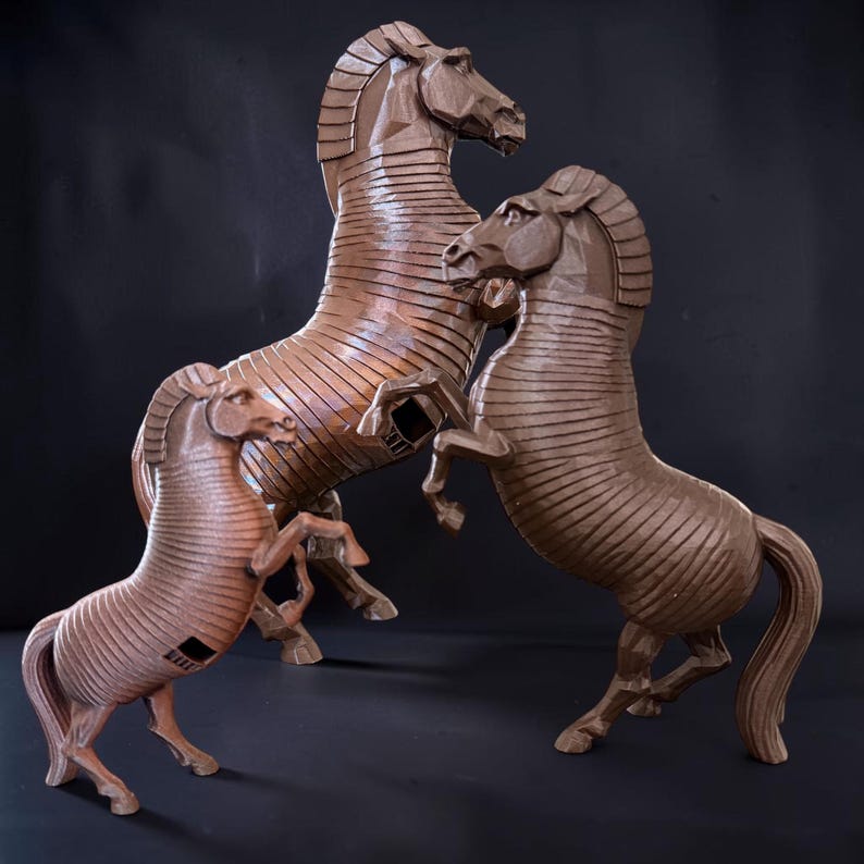 Trojan Horse Statue | The Odyssey Movie Memorabilia | Hand Painted Greek Mythology Decor | Epic Film Gift | Available in 3 Sizes image 2