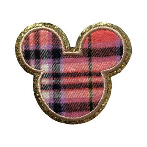 Plaid Mouse Halloween Patch // Iron on // Ready to Ship // Halloween Patch