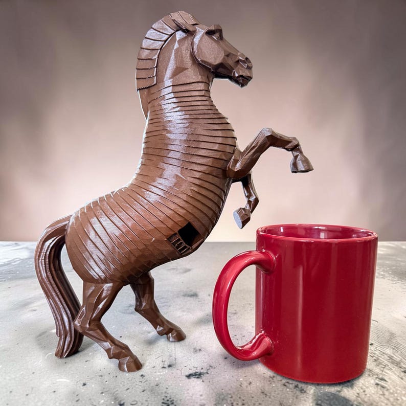 Trojan Horse Statue | The Odyssey Movie Memorabilia | Hand Painted Greek Mythology Decor | Epic Film Gift | Available in 3 Sizes 10 Inches