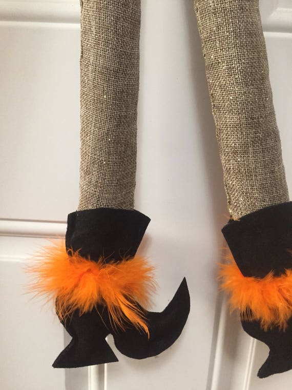Witches Legs For Wreaths Cute Halloween Decoration Crashing Etsy