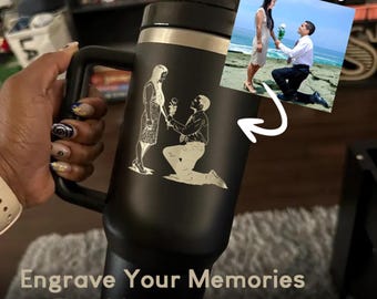 Personalized Memory Engraved Tumbler | Custom Photo Engraving | Memory Engraved Tumbler | Turn Your Special Moments into Lasting Memories