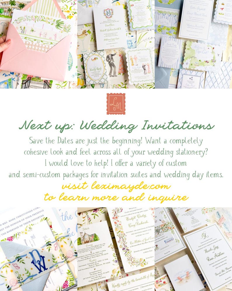 Boston Hochzeit Save the Date Vorlage: Favoriten Aquarell Design (5x7 editierbar, digitaler Download) Bild 10