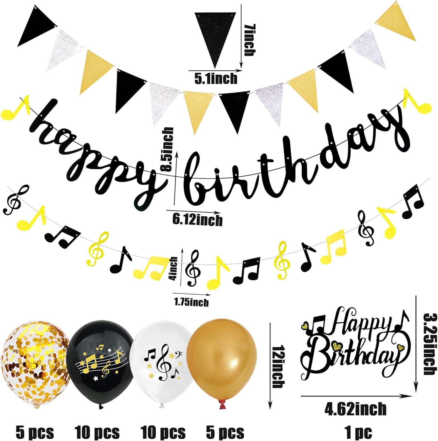 14 Bunte Musiknoten-Folienballons Aus Mylar – Perfekt Für Musik-Partys, Geburtstage & Dekoration