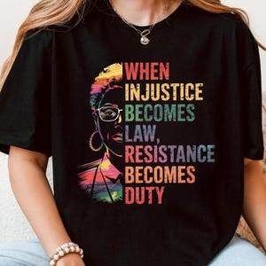 Colorful Resistance Graphic Tee: Social Justice Activism Shirt