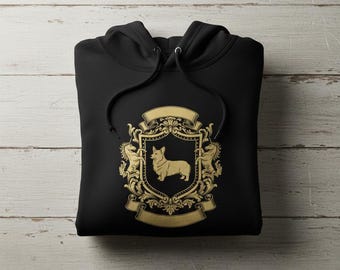 Brasão Heráldico Vintage em PNG para Impressão, Ilustração de Emblema Real de Luxo, Design de Escudo Medieval Dourado, Brasão de Armas Antigo Digital.