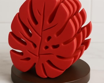 Monstera-onderzetters voor thuis – tropische onderzetters, milieuvriendelijk, aanpasbaar met STL-bestand voor 3D-printen, perfect voor koffie- en theeliefhebbers
